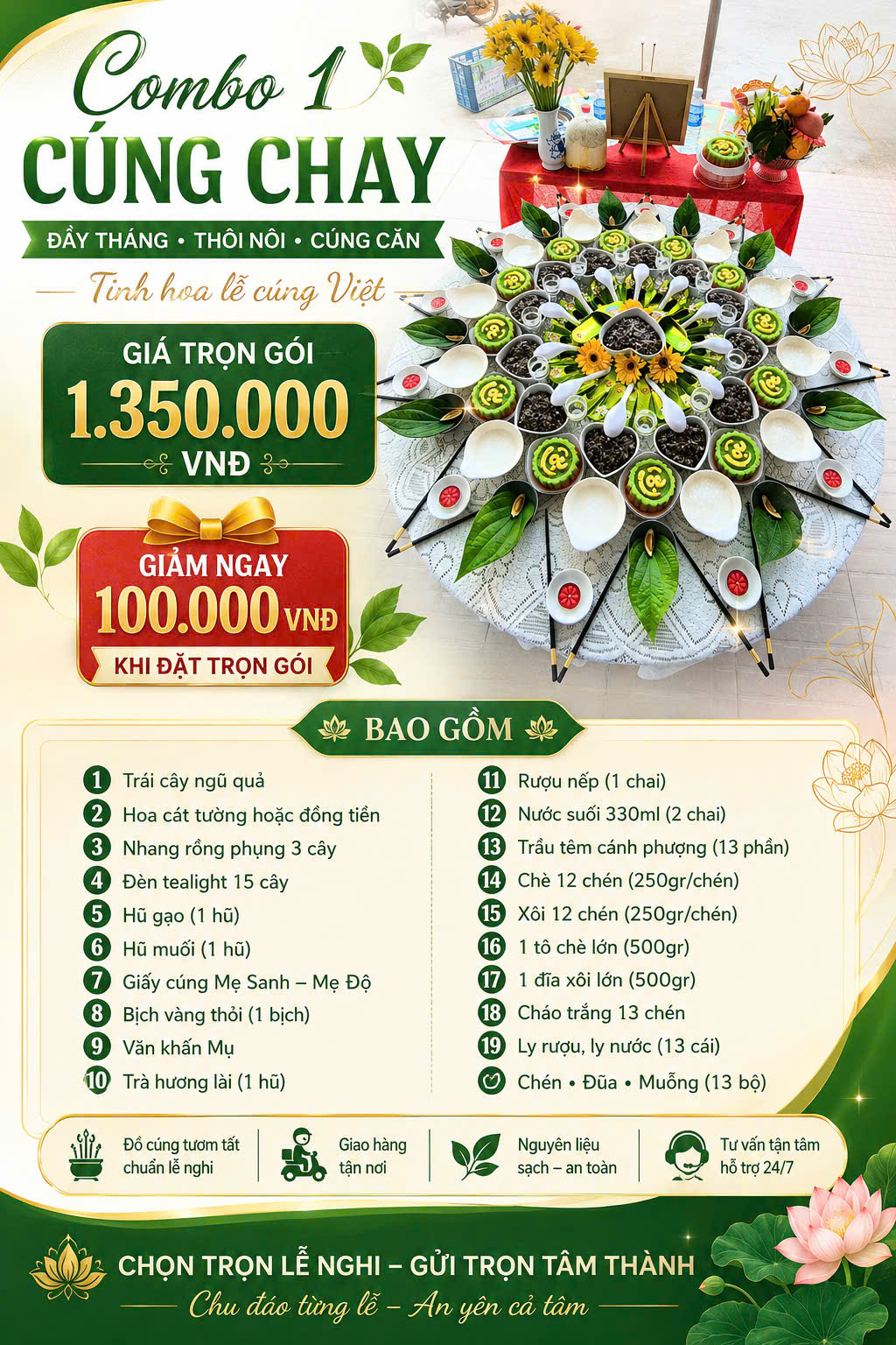 ​​mâm cúng thôi nôi giá tốt Thủ Đức