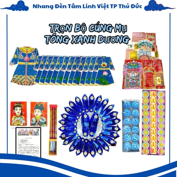 Trọn Bộ Đồ Cúng Bé Trai Tone Xanh Dương