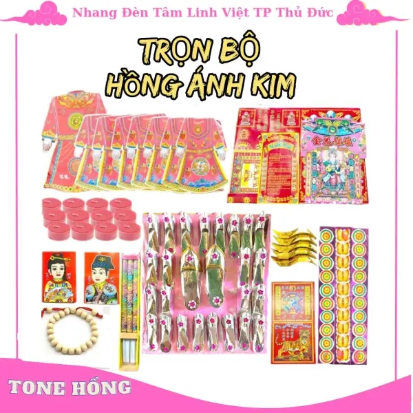 Trọn Bộ Đồ Cúng Bé Gái Tone Hồng 